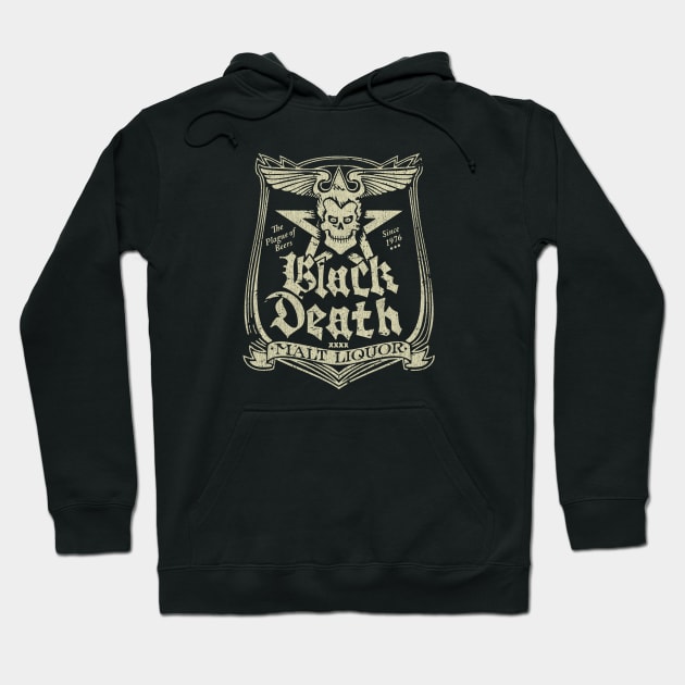 Black Death Malt Liquor Vintage Hoodie by JCD666